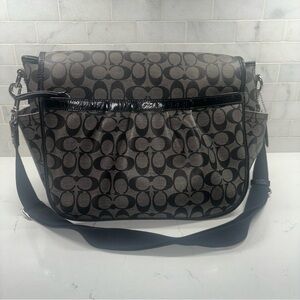 Coach Black and Gray Baby Bag
